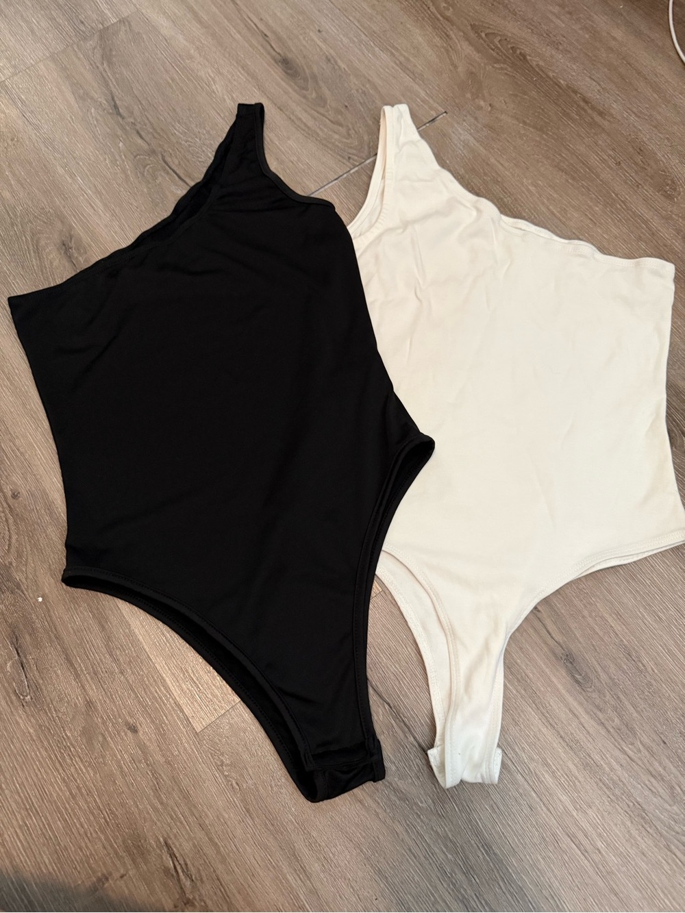 Black and White One-Shoulder Bodysuit size small 2pcs